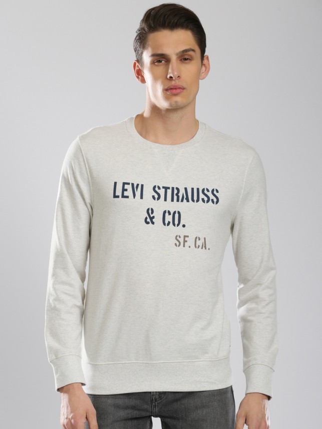 levi's full sleeve printed men's sweatshirt