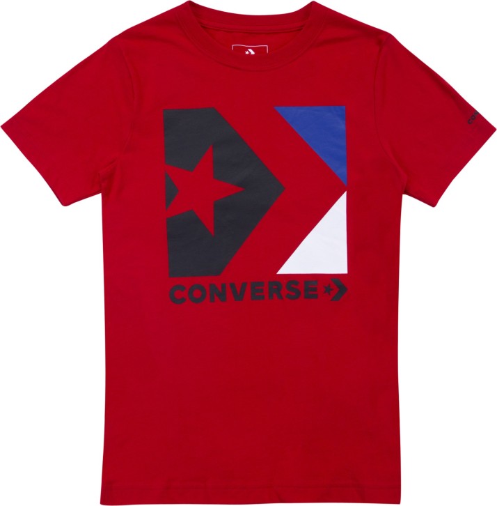 converse t shirt kids red