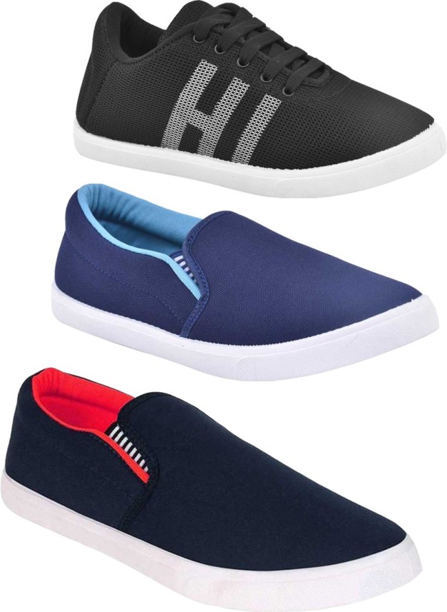 BRUTON Combo Pack Of 3 Loafer Shoes 