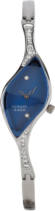 titan raga blue dial watch