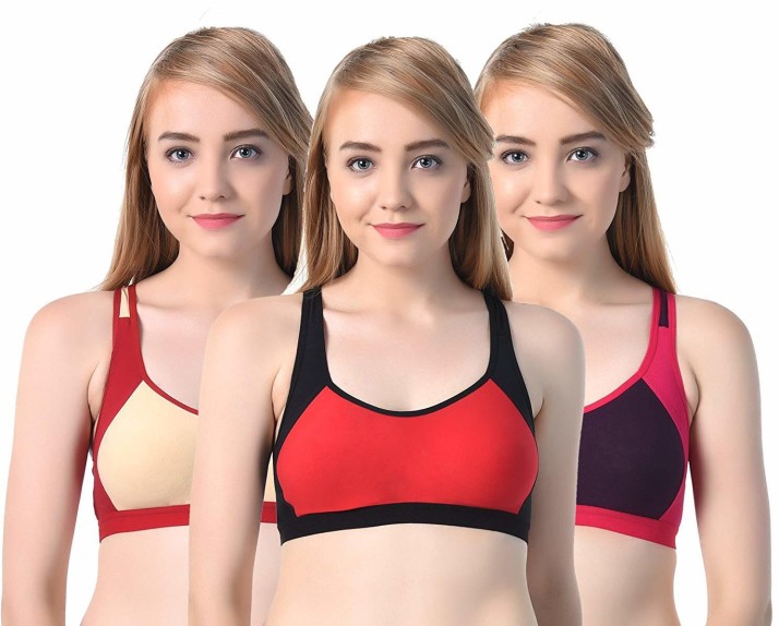 cotton sports bra high impact