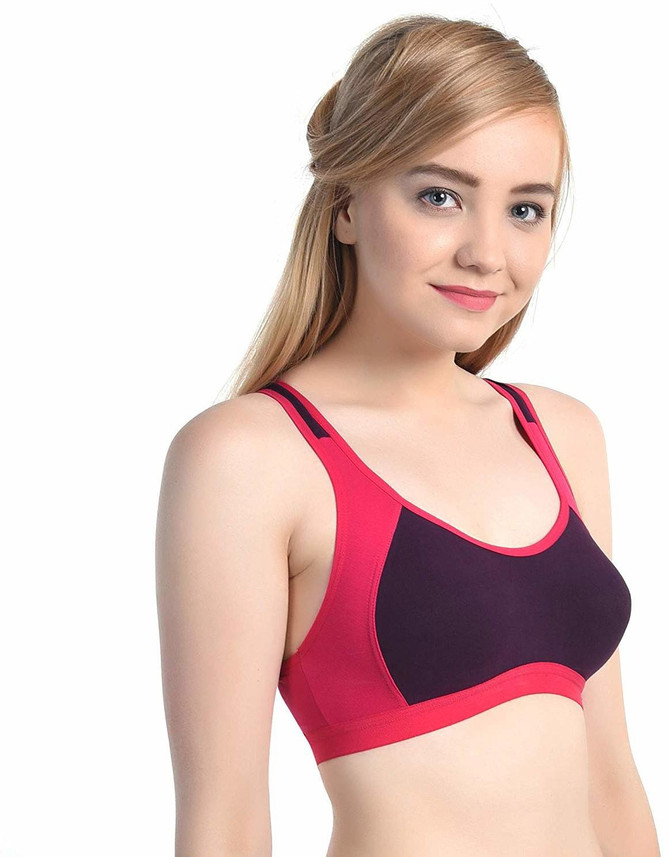 cotton sports bra high impact