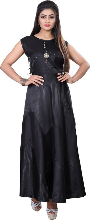 flipkart black gown