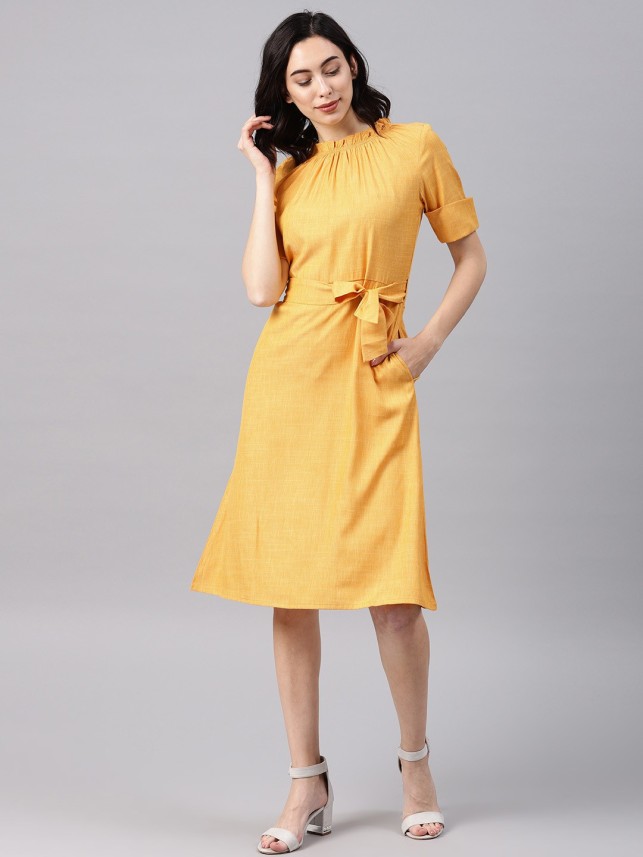 flipkart yellow dress