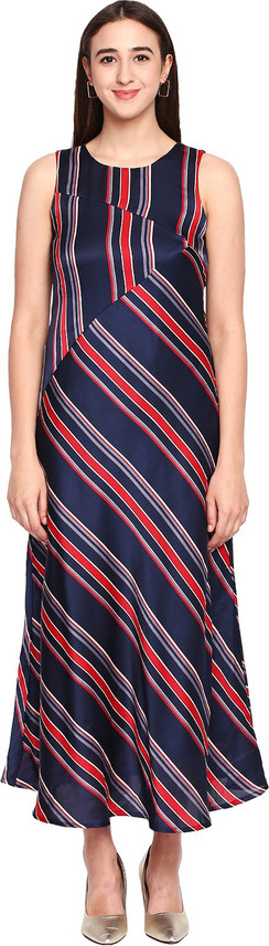 Pantaloons Women Maxi Blue Dress 