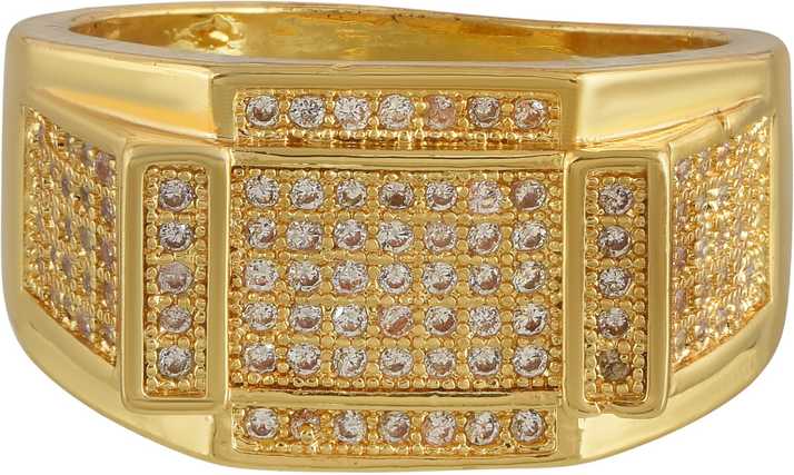Dzinetrendz Gold Plated Brass Cz Studded Engagement Proposal