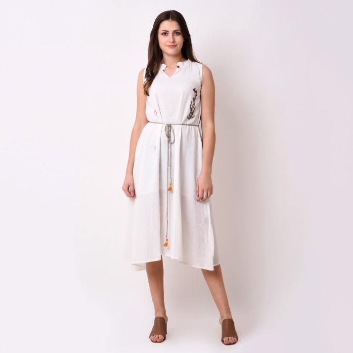 flipkart white dress