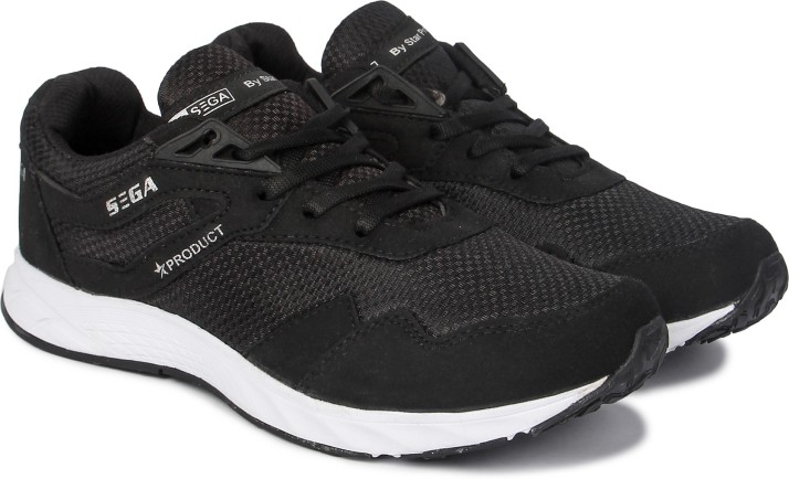 SEGA Black-Marathon Walking Shoes For 