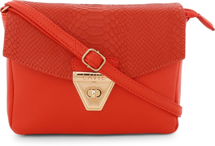 lavie orange sling bag