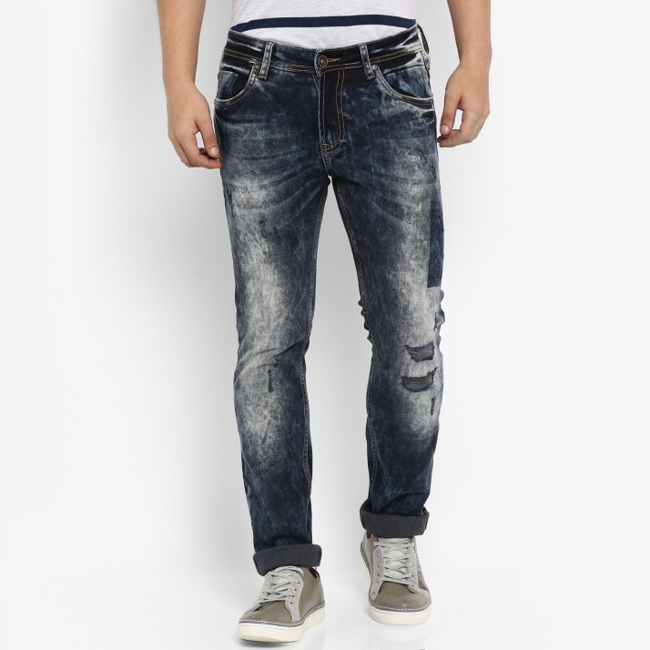 Mufti Slim Men Dark Blue Jeans - Buy 