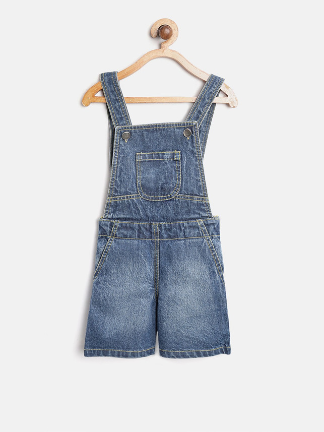 Buy Nautinati Washed Girls Jumpsuit 