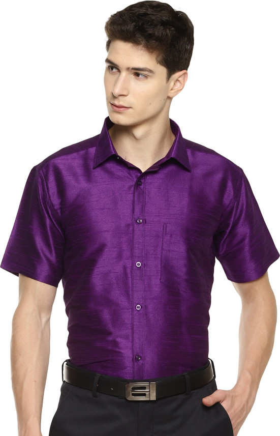 Purple Shirt - Buy Silk Vibes Men 