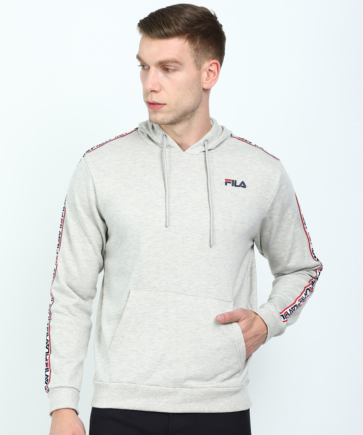 fila full sleeve solid men's sweatshirt