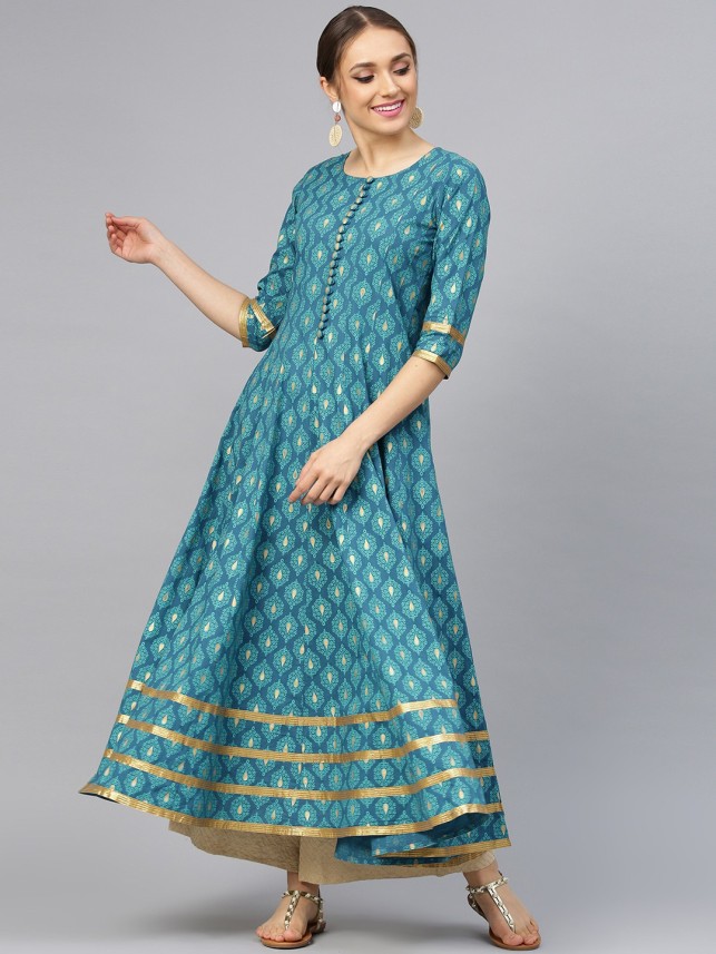 cotton flared kurta online shopping