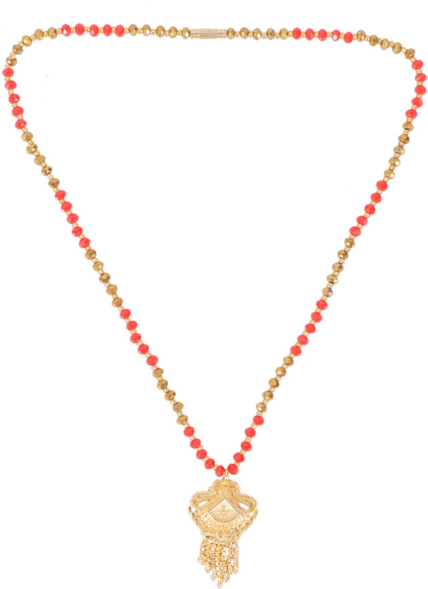 navjai Gold Plated Bridal Red \u0026 Gold 