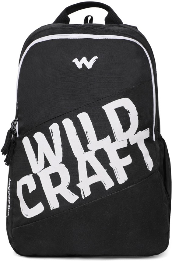 wildcraft polyester black laptop bag