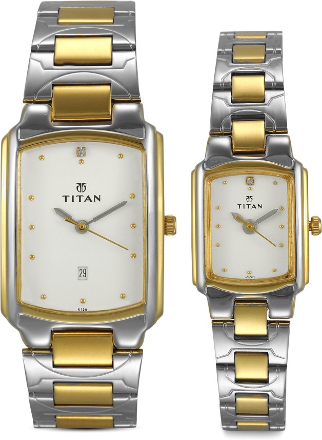 Titan watch set for couple hot sale