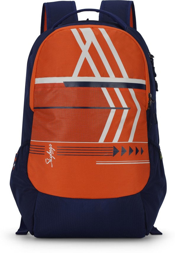 skybags orange backpacks