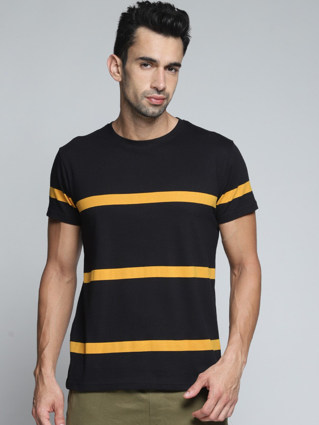 black and white striped t shirt flipkart