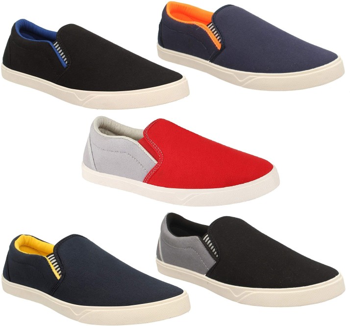Pexlo Combo Pack of 5 Casual Shoes Slip 