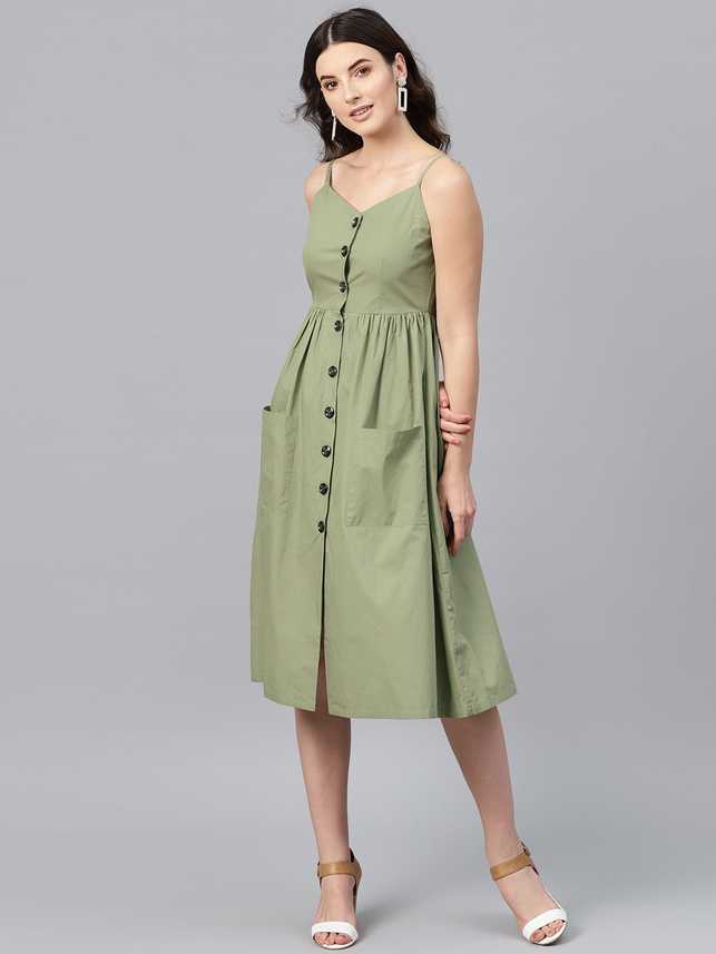 Sassafras Women Fit And Flare Green Dress Buy Sassafras Women Fit And Flare Green Dress Online At Best Prices In India Flipkart Com