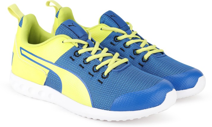 puma blue and yellow shoes