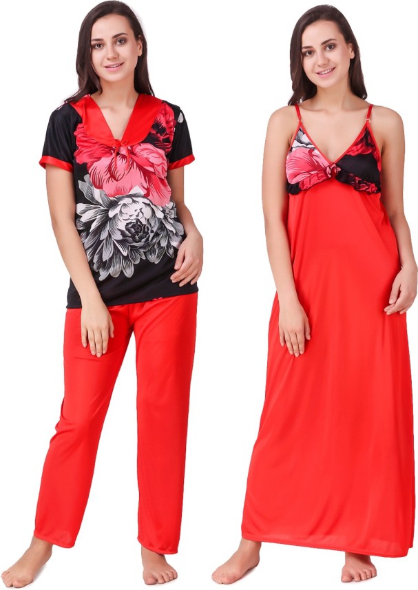 satin nightwear flipkart