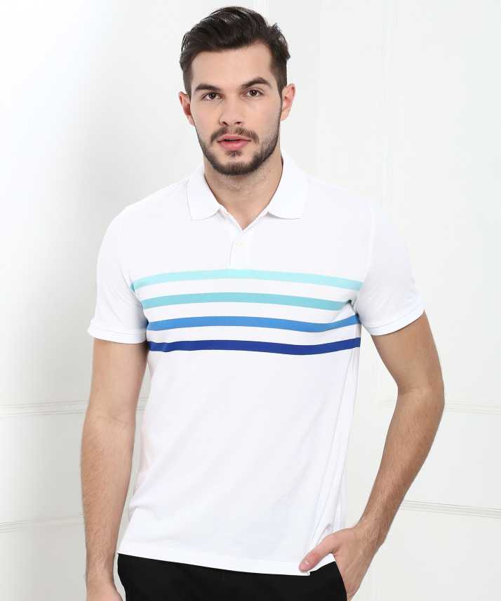 Gap Striped Men Polo Neck White T Shirt Buy Gap Striped Men Polo