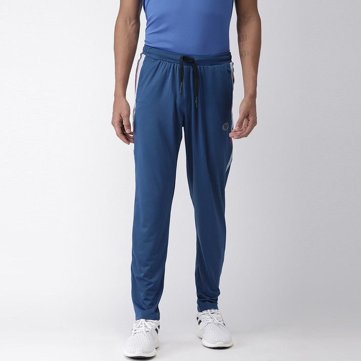 2GO Color Block Men Blue Track Pants 