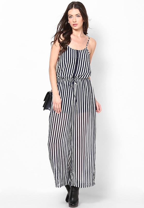only striped jumpsuit