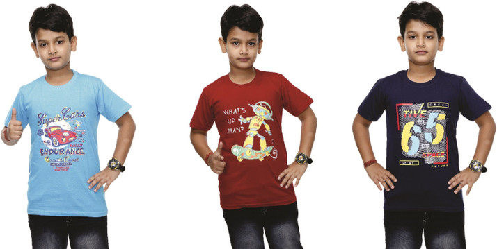 N Paul Boys Printed Pure Cotton T Shirt 