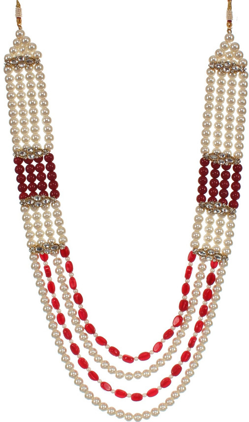 Dulha Haar Layered Pearl Groom Necklace 