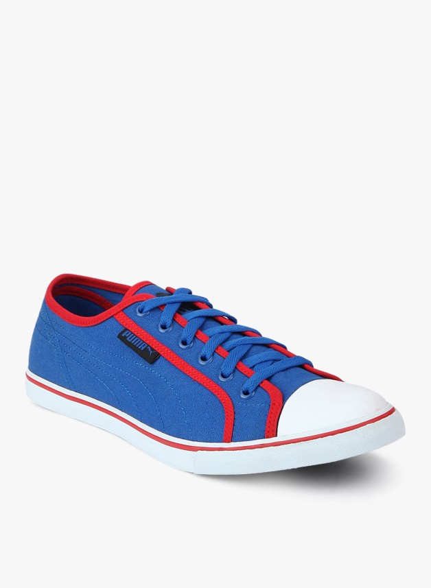 puma blue canvas shoes