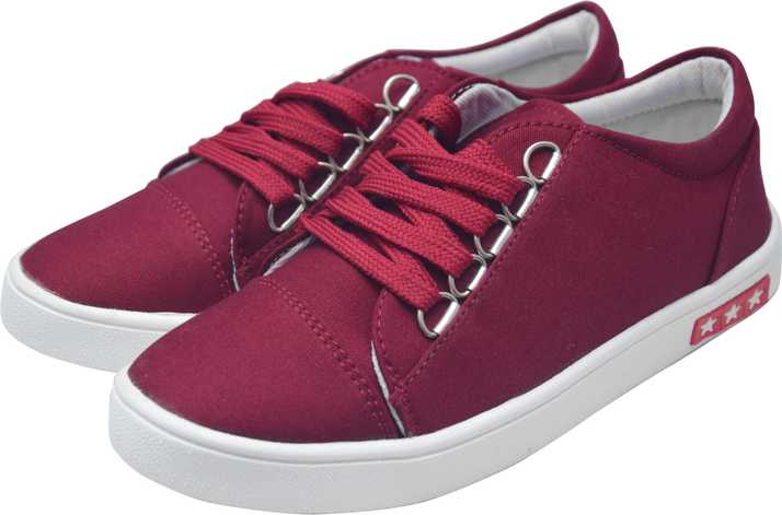 Shoe Storm Casual Shoes Womens Eye Catchingwith Lace Cherry