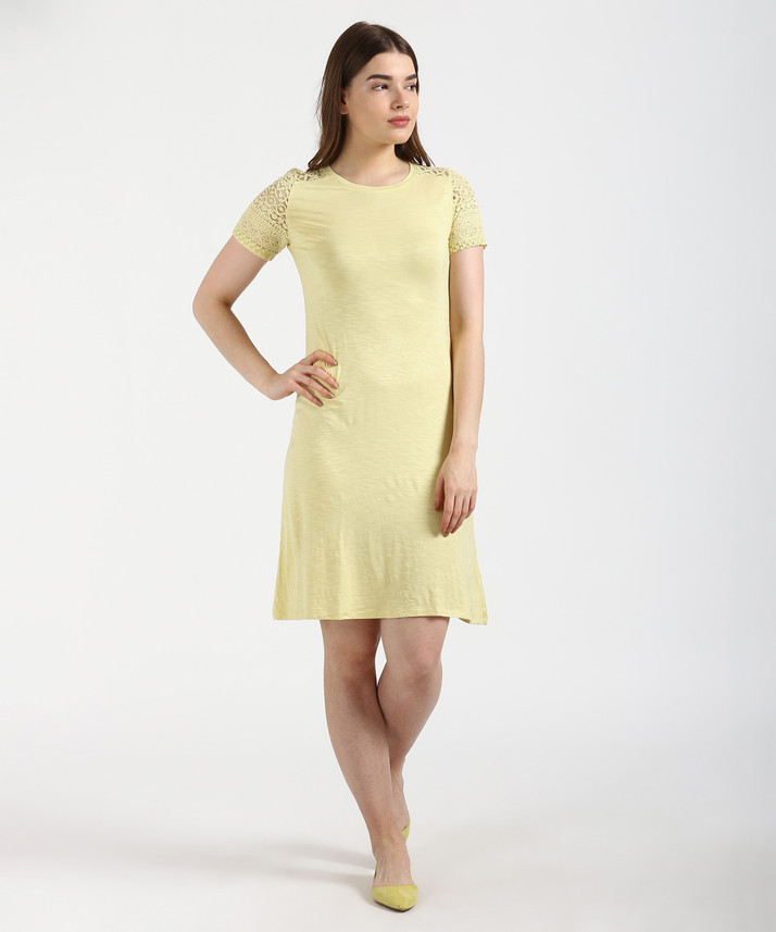 marks and spencer yellow dress
