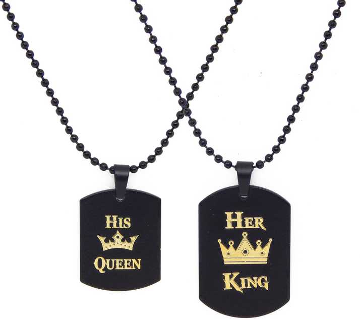 Freshvibes King Queen Pendant Chain Stainless Steel Locket Set Price In India Buy Freshvibes King Queen Pendant Chain Stainless Steel Locket Set Online At Best Prices In India Flipkart Com