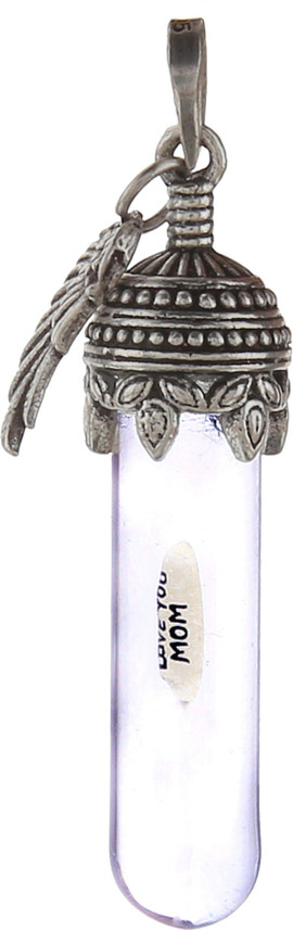 Wing Charm Pendant with Rice Grain Vial 