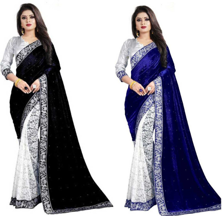 velvet saree flipkart