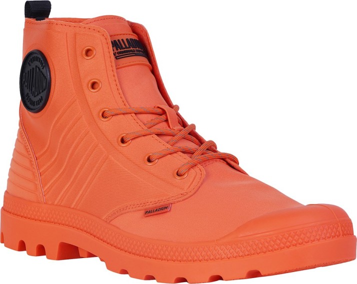 orange palladium boots