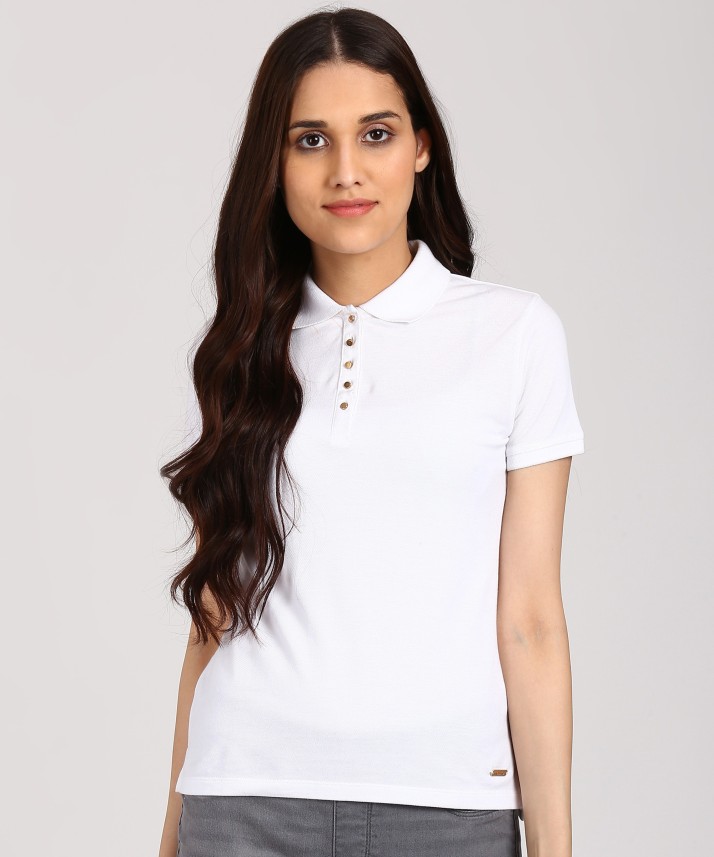 white polo t shirt for women