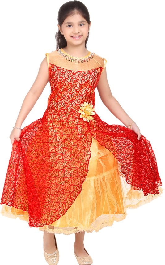 flipkart girl long dress