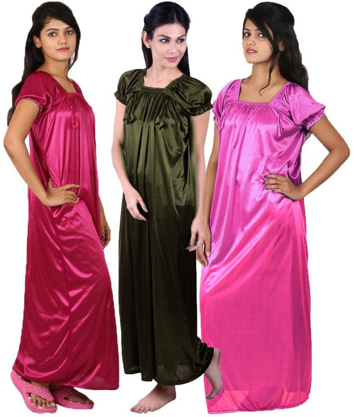 satin nighty flipkart