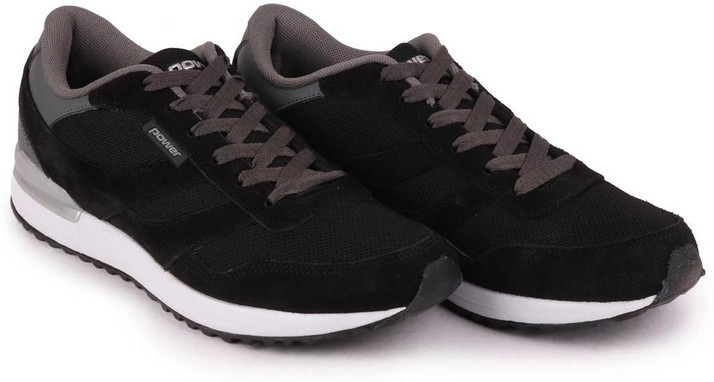bata black sports shoes