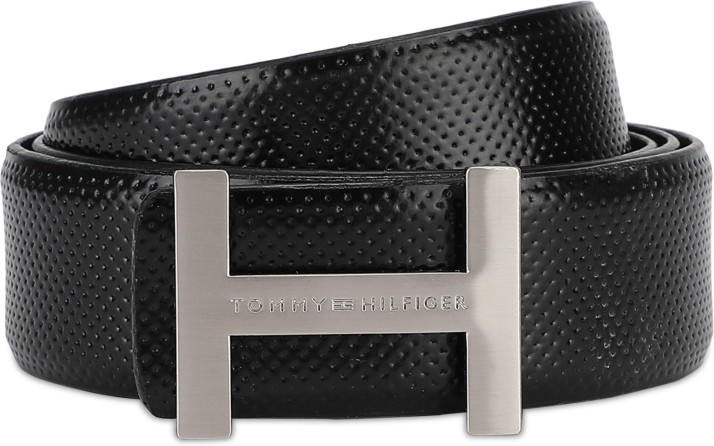 tommy hilfiger men's black belt