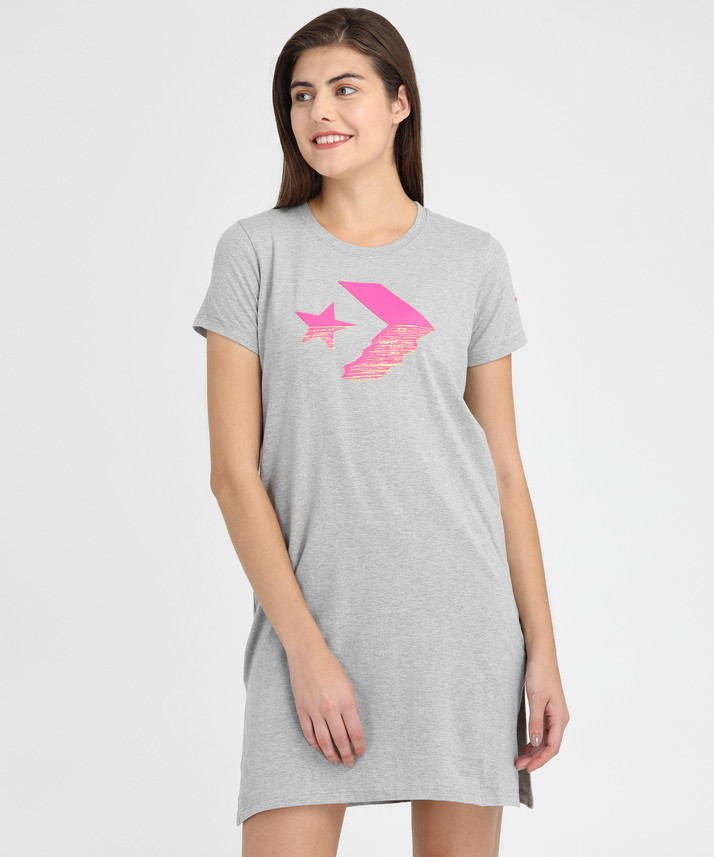 converse t shirt womens grey
