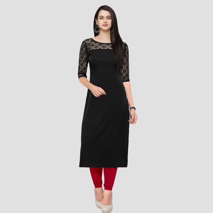 black kurti online flipkart