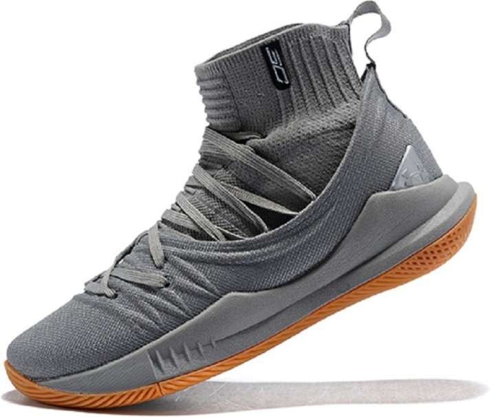 Stephen Curry 5 Grey Basketball Shoes 