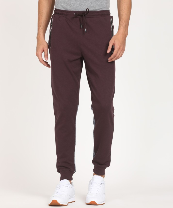 fila solid men's track pants