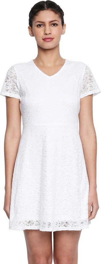 flipkart white dress