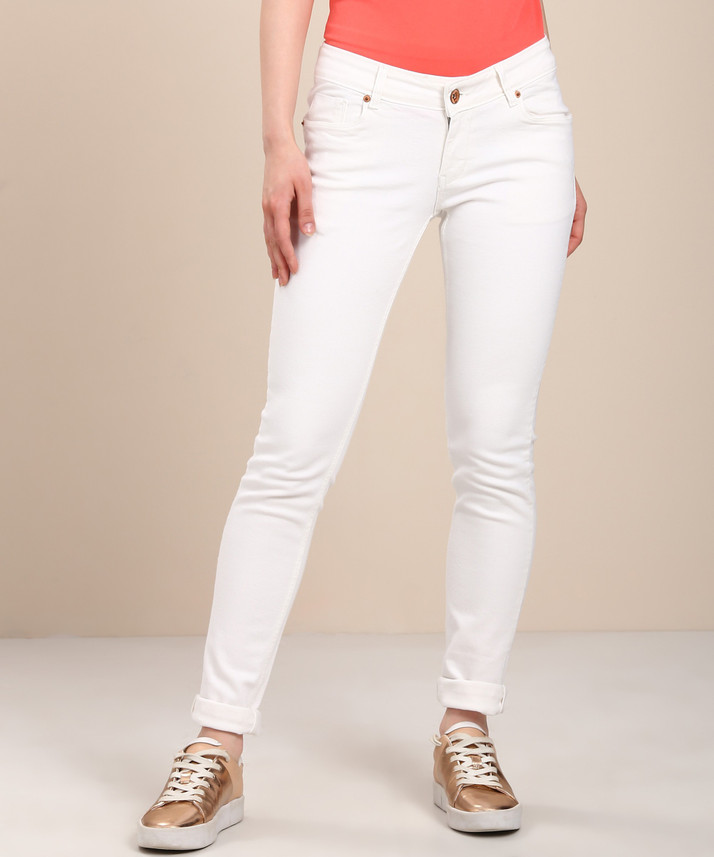 white jeans for ladies flipkart